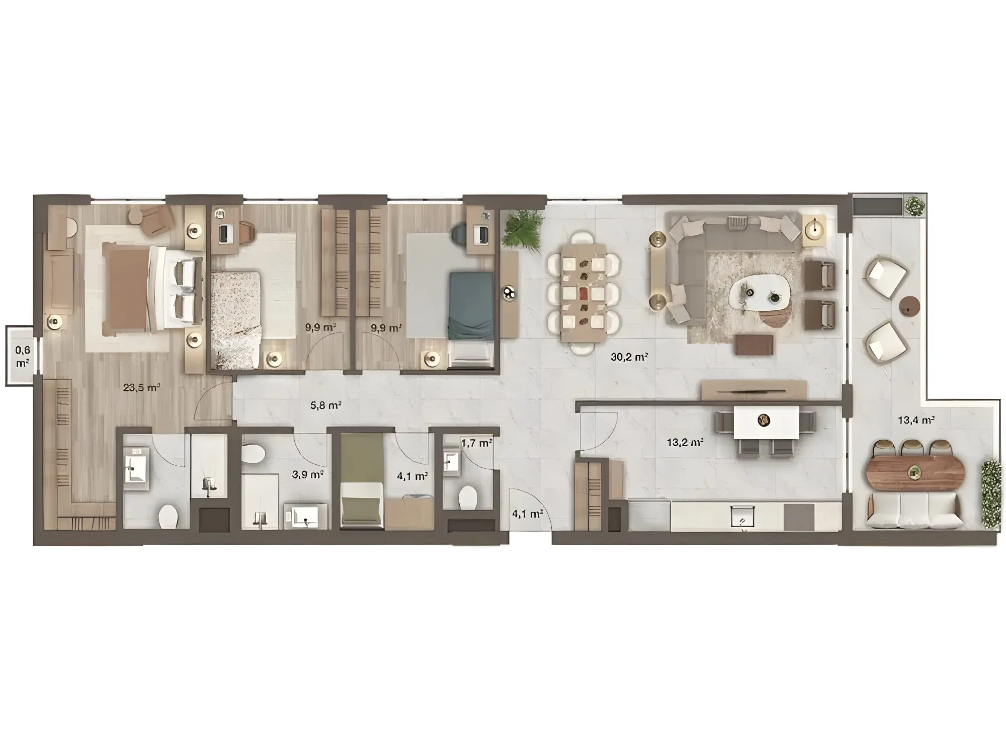 Ümranıye Sınpaş Fınansşehır Koru Aura 170m2 Kıralık 3+1 Daıre — fotoğraf 3